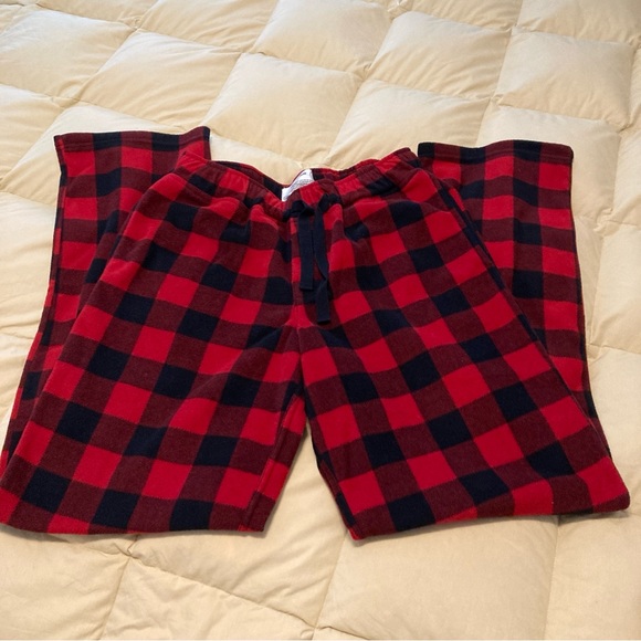 Goodfellow Red & Black Mens Pajama Bottoms Micro Fleece Size S - Picture 3 of 5